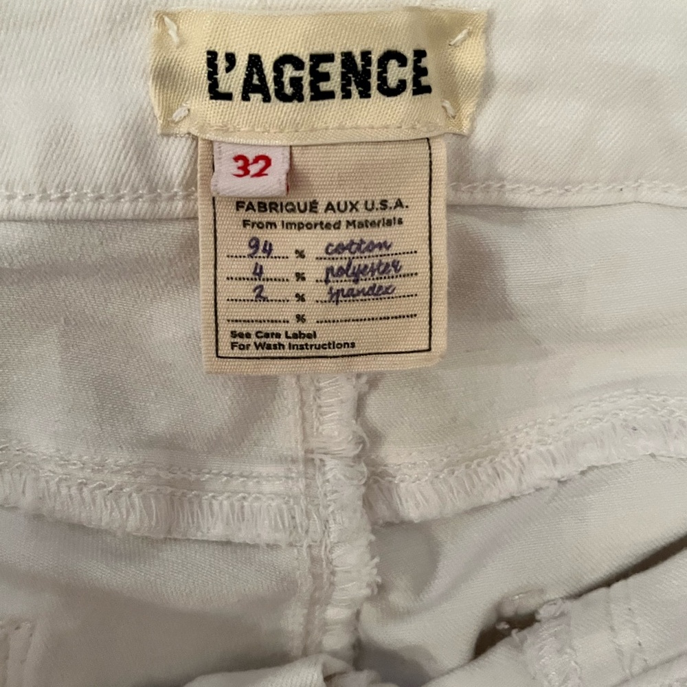 L'AGENCE Margot Skinny Jeans in Blanc‎ - Picture 4 of 10